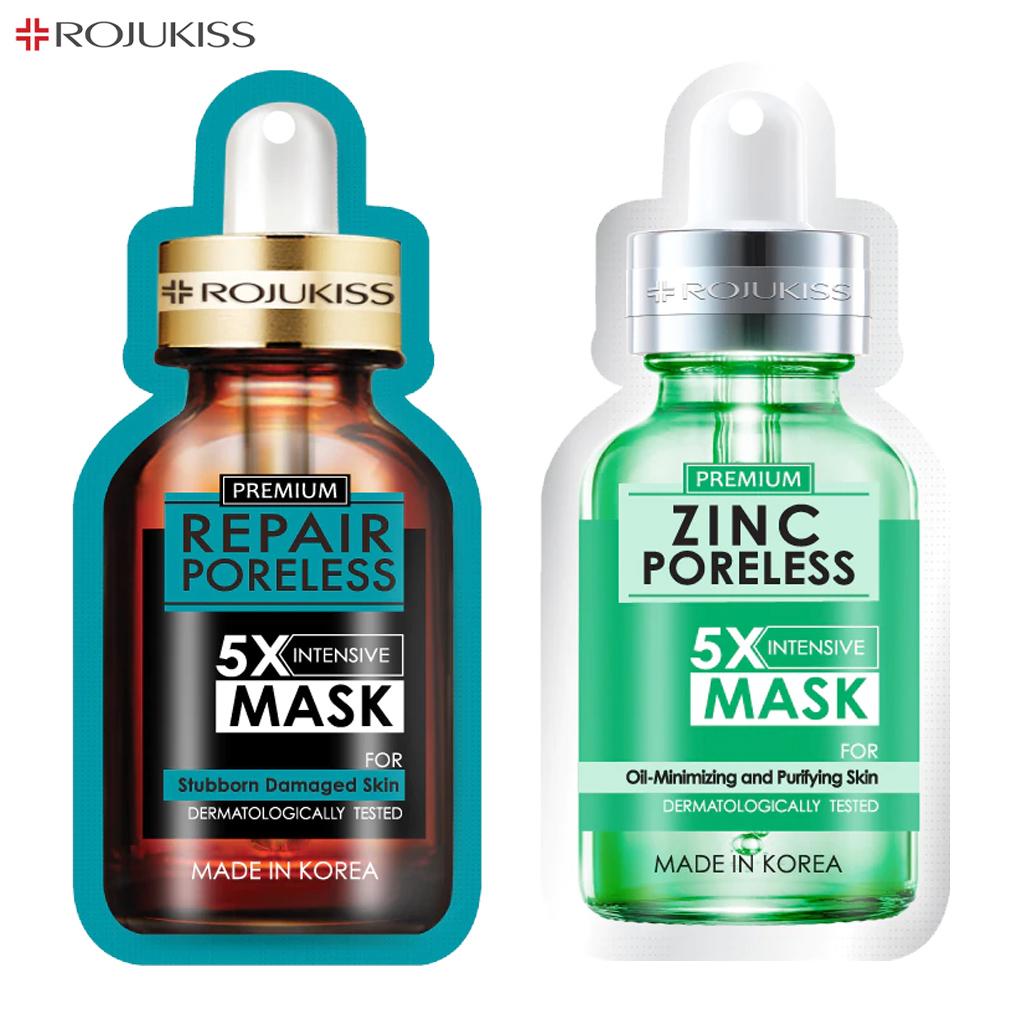 Rojukiss Акне/Укрепляющая/Красная сыворотка/Глута/HYA/Омега/Идеальная/Восстанавливающая/Белая/Цинковая интенсивная маска без пор 5X 25 мл - Thai Skincare