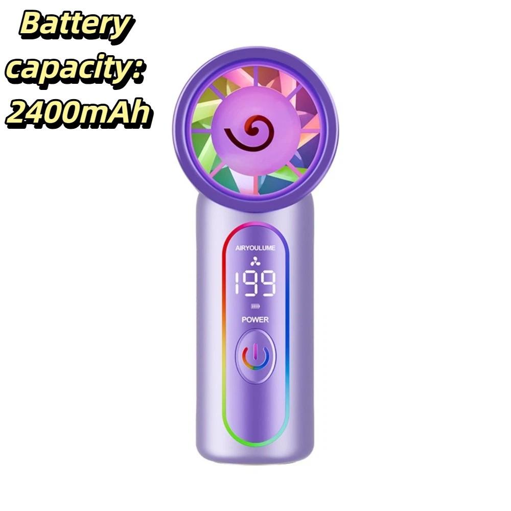 Lightweight Mini Handheld Fan Mini Size USB Rechargeable Portable Fan Powerful Turbo Airflow Compact Design Powerful Turbo Fan