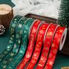 25Yard Width 2.5Cm Christmas Ribbon Diy Bow Gift Bouquet Packaging Home Garden Christmas Tree Decoration Supplies