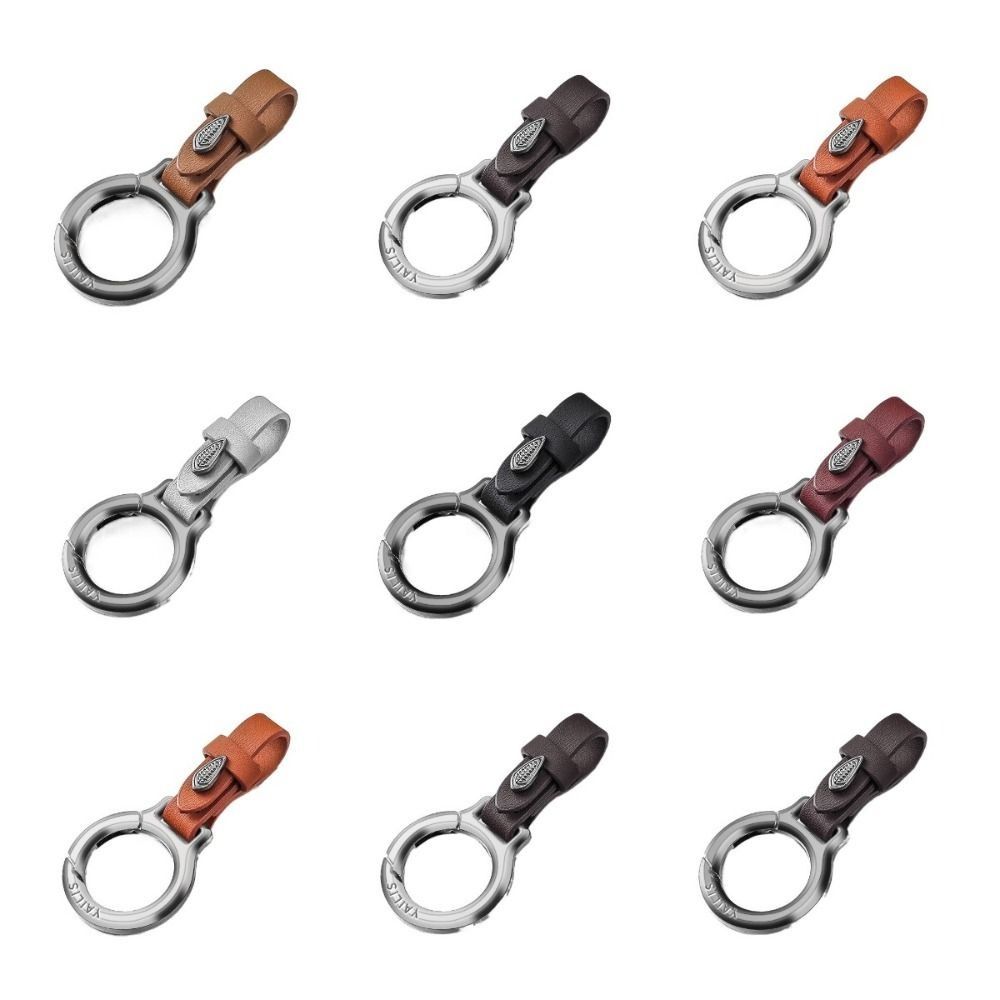 Classic Waist Hanging Keychain PU Leather Keys Organizer Car Keychain Car Auto Accessories