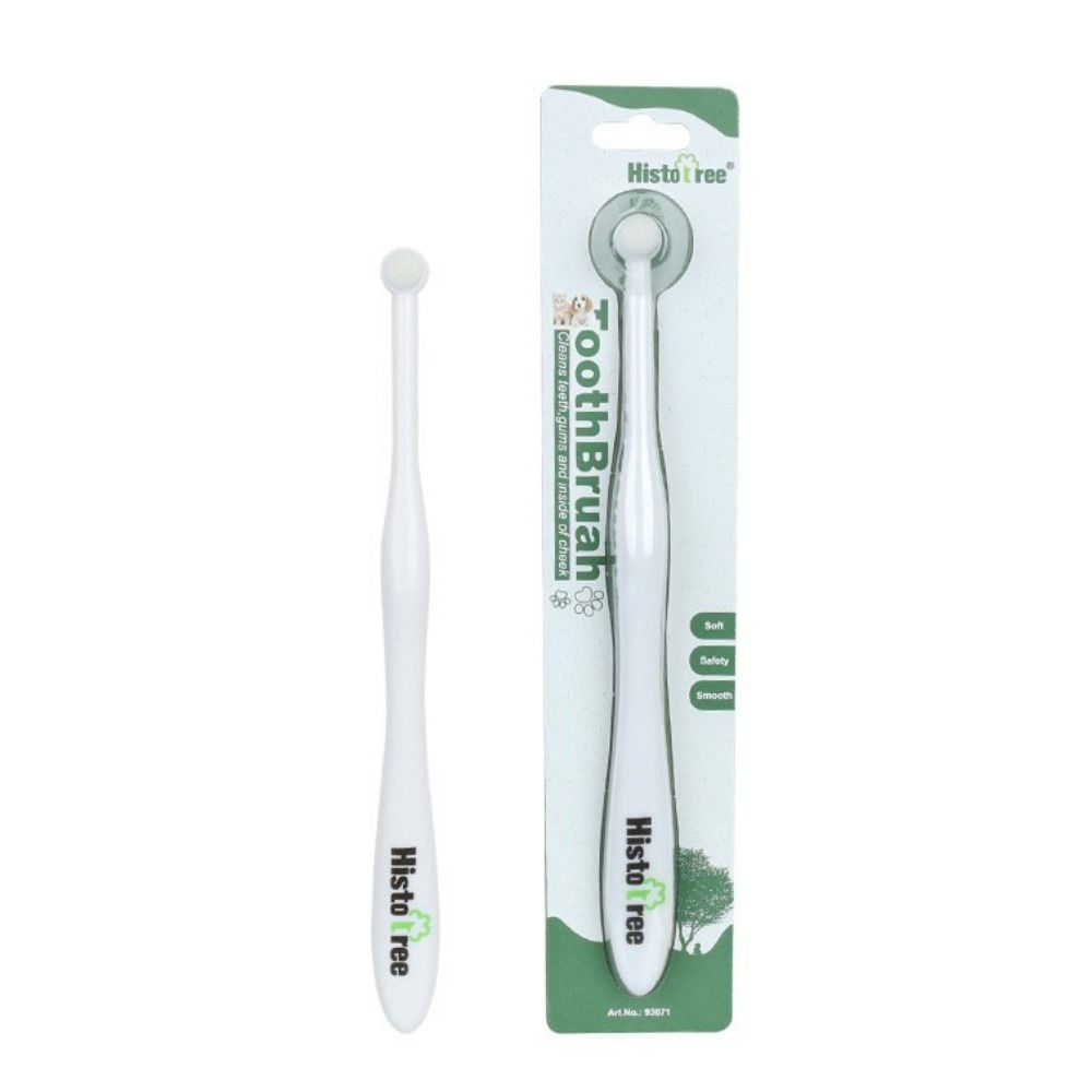 Пластик/ПБТ Мягкая зубная щетка для кошек Мягкая зубная щетка для чистки полости рта домашних животных Удаляет неприятный запах изо рта и зубной камень