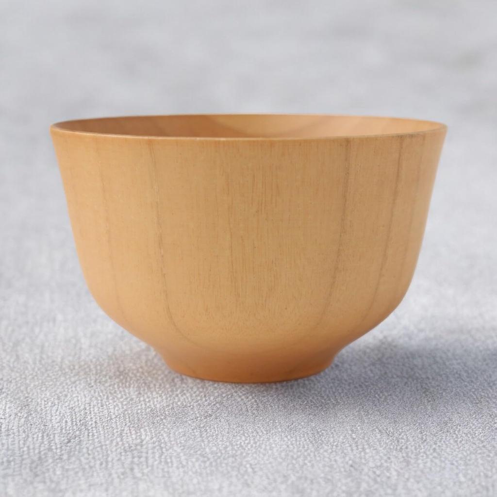 Деревянная современная миска для мисо-супа Haban Natural x Текущая модель J-kitchens 11,5 см 6,6 см