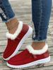 Fashion 2025 Hot Sale Ladies Shoes Lace-up Women's Flats Fashion Plus Velvet Keep Warm Winter Plus Size Best Seller Outdoor Casual Shoes