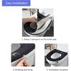 Duoduo Toilet Seat Cover with Zipper, Washable Standard Toilet Lid Cover with Handle, Soft Thicken Warm Cover Pad Cushion for Bathroom, Fits All