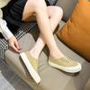 2025 Summer New Breathable Canvas Shoes Women's Ins Tide Super Fire Korean Version Board Shoes Two Wear One Pedal Thick-soled Fisherman Shoes
