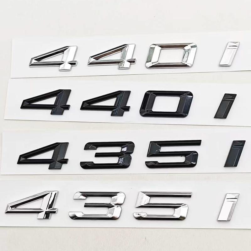 3D ABS Car Letters Logo 435i 440i Badge Sticker Rear Trunk Emblem Decals For BMW 4 Series 435i 440i F32 F33 F36 Atuo Accessories