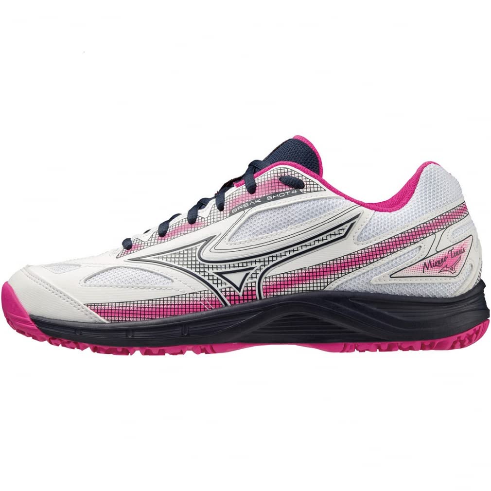 Tennis Shoes Break Shot 4 OC Cm 2E [Mizuno] White/Navy/Pink 25.0