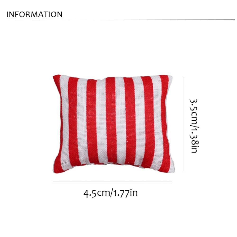 Аксессуары для кукольного дома Подушка в форме цветка в форме сердца Модель ролевой игры Моделирование Подушка в клетку Ob11