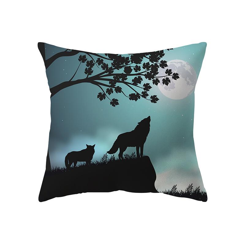 Страшная тема Хэллоуина, тыква, летучая мышь, черный кот, принт, чехол для подушки, домашний декор, декор для дивана, наволочка