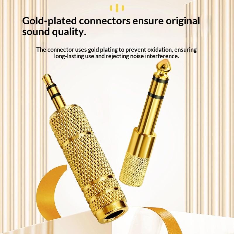 1/2Set 6.5Mm To 3.5Mm And 3.5Mm To 6.5Mm Audio Adapter Set 1/4-Inch To 1/8-Inch And 1/8-Inch To 1/4-Inch Suitable For Headphone