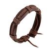 Женский и мужской классический вязаный кожаный браслет-манжета, браслет в стиле панк, ювелирные изделия