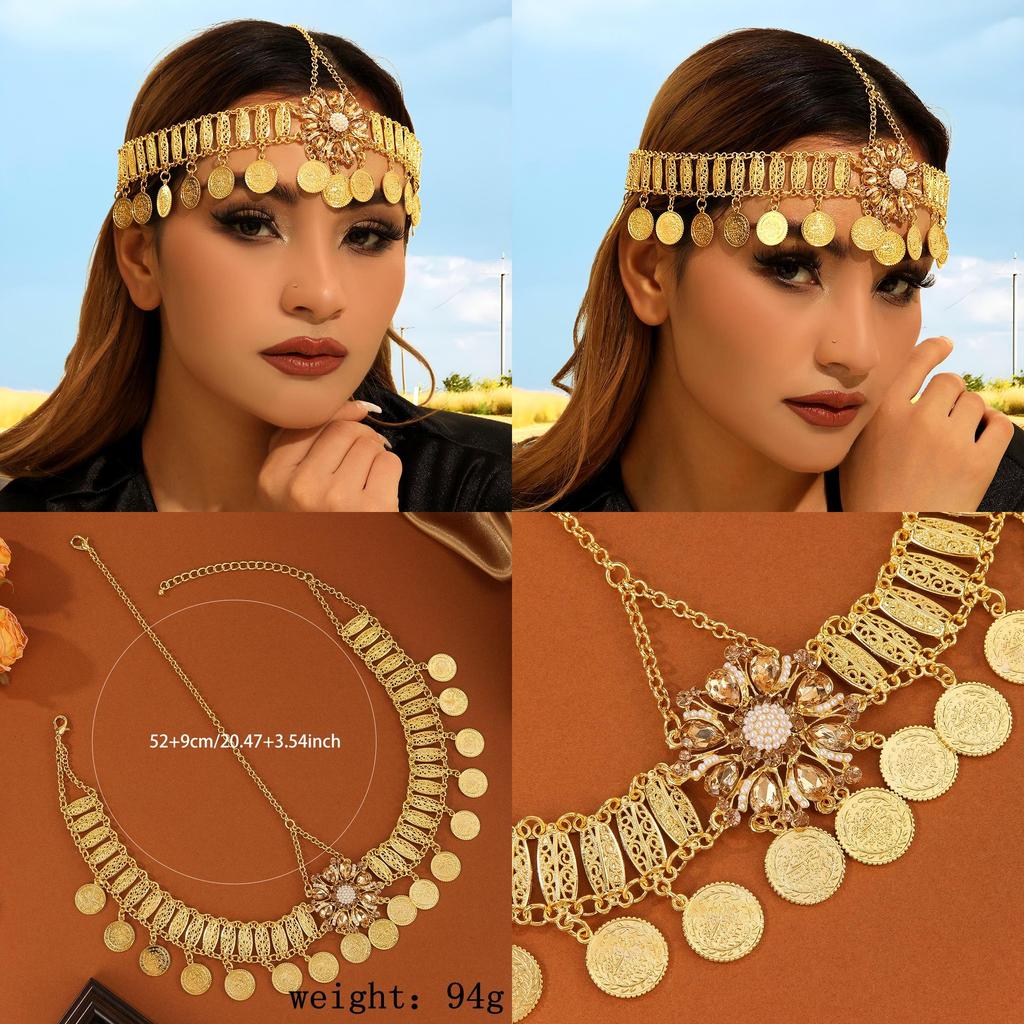 Арабский стиль Стразы Цветок Женский головной убор для невест и особых случаев