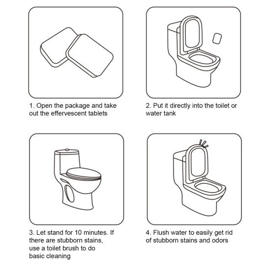 12 шт., отличное средство для очистки туалета от грязи, мягкие таблетки для чистки пятен