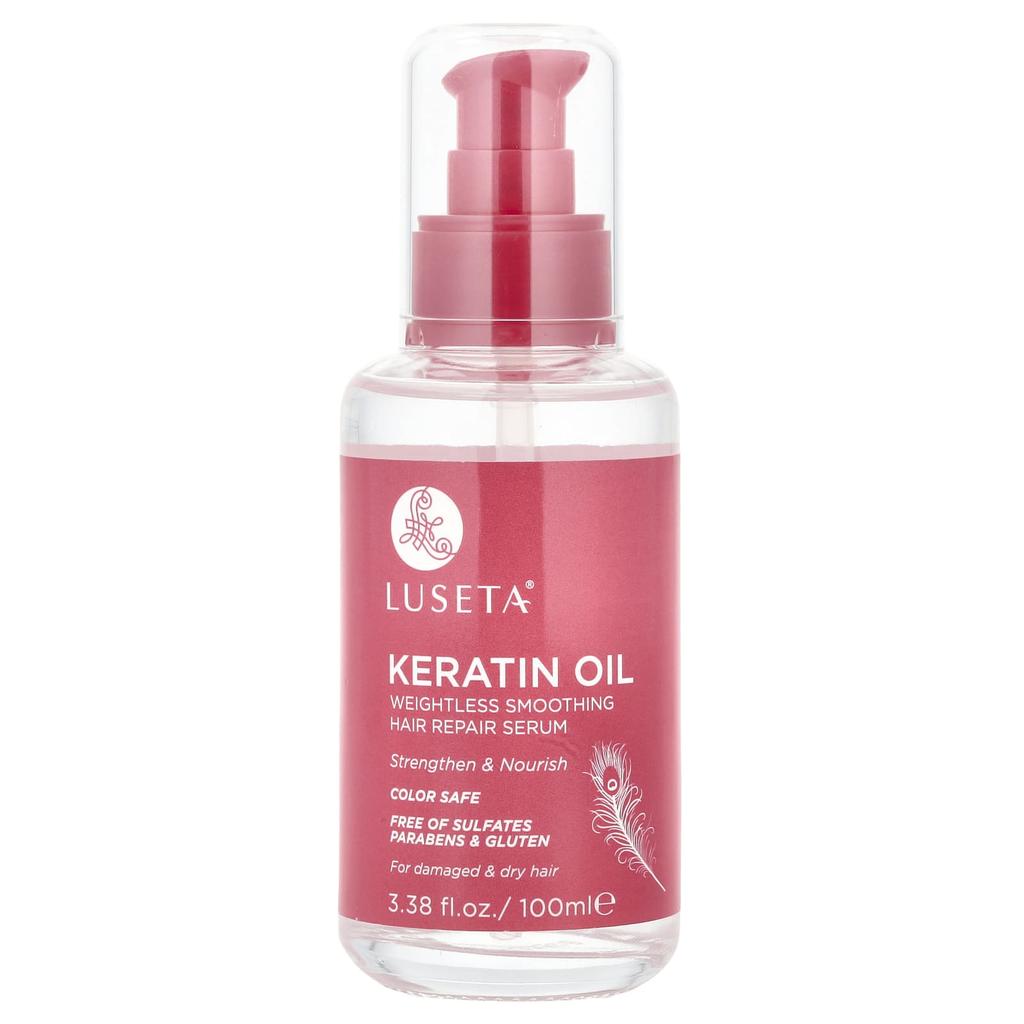 Keratin Oil, Weightless Smoothing Hair Repair Serum, 100Ml (3.38Fl Oz)
