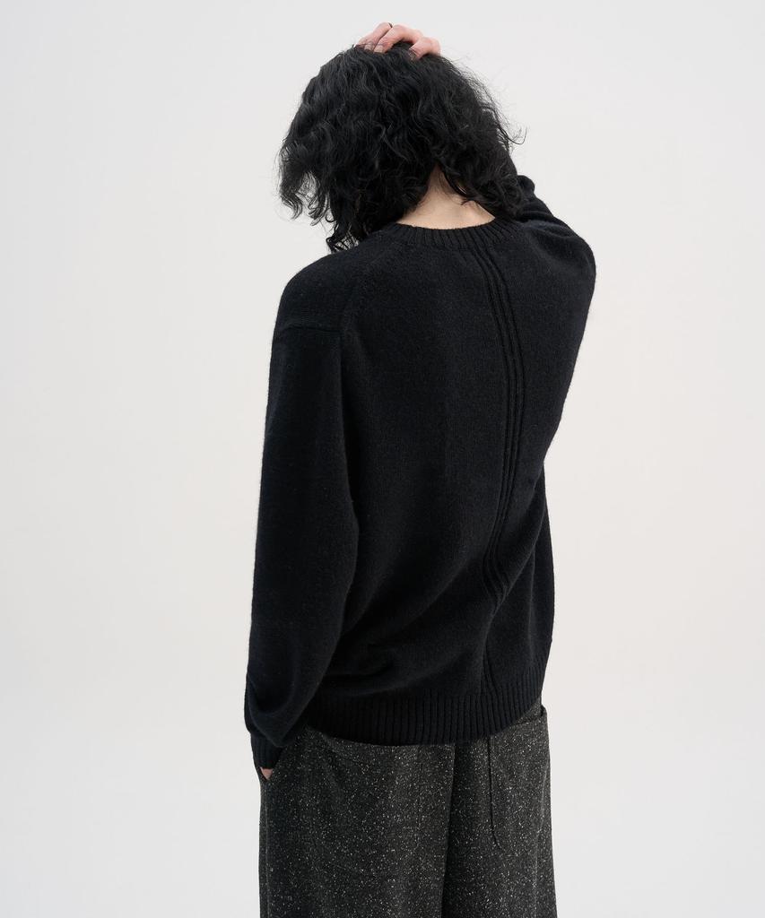 TRIP LE SENS [100% Wool] Pure Light Round Knit_Black