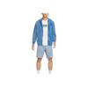 Nike Club Logo Zip-Up Hoodie Outdoor Casual Sports Jacket Men Jackets Stone-Blue HQ6040-486
