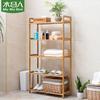 Бамбуковая книжная полка узкая регулируемая книжная полка книжный шкаф полки для ванной комнаты отдельно стоящая подставка для хранения для гостиной спальни