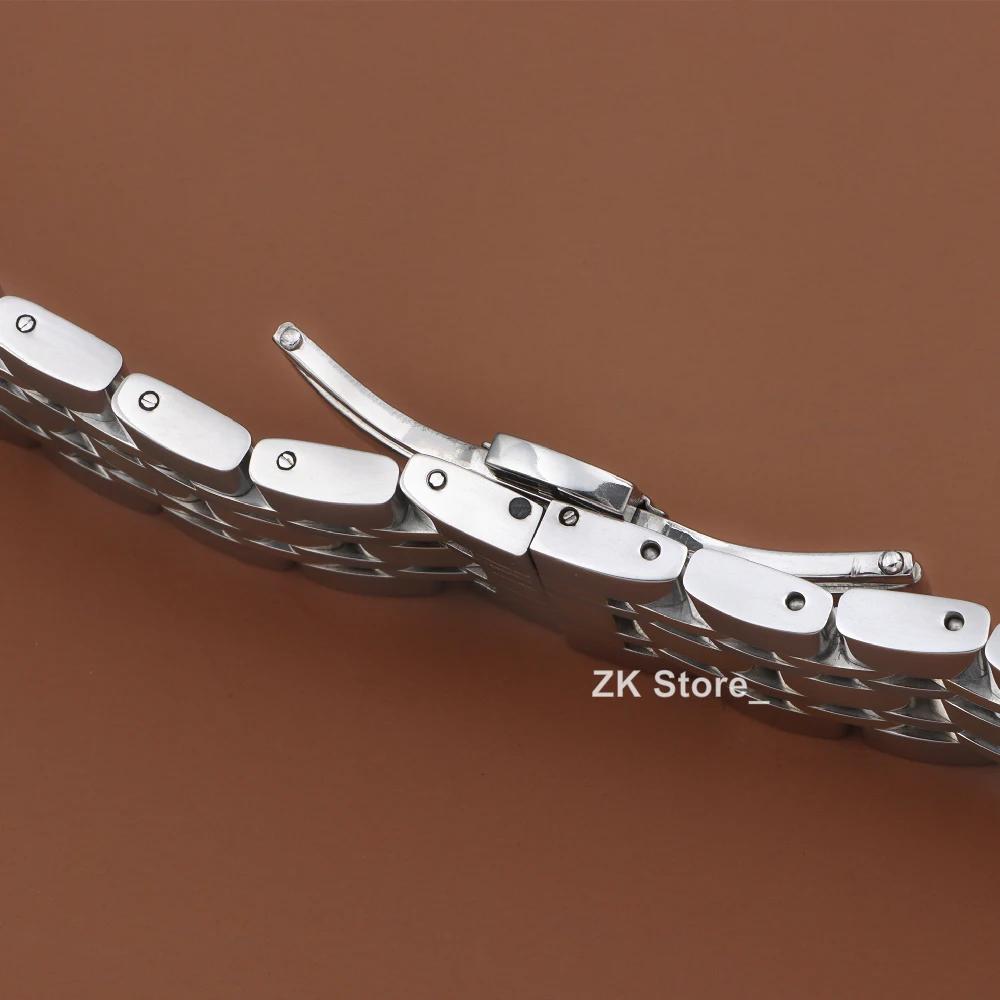 Изогнутые концы ремешки для часов из нержавеющей стали 22 мм 20 мм 18 мм 16 мм 14 мм браслет для мужчин женщин ремешки для часов застежка-бабочка ремешок для запястья