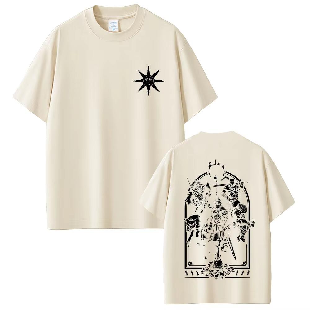 Game Dark Souls Praise The Sun Graphic Tshirt 2026 Men Women Vintage Gothic Rock Tshirts Mens Casual Cotton Short Sleeve Top