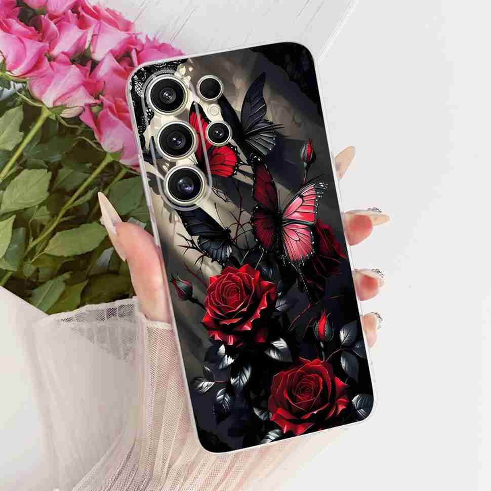 For Samsung Galaxy S25 Ultra 5G Case Beautiful Butterfly Soft Silicone Cover For Samsung S 25 S25 Ultra SM-S938B Casing Coque