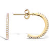 [R7154] - Gold Plated Hoop Earrings 'Sissi' White Gold - 15 Mm 1 Mm