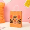 6 шт. бумажный пакет с изображением животных джунглей, мультяшный лев, тигр, зебра, подарочный пакет для украшения вечеринки в джунглях, детские подарочные пакеты для упаковки печенья