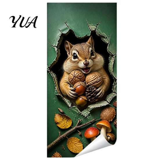 Trash Can Decals Fun Animal Stickers, Self?Adhesive Bin for Outdoor Weatherproof Waste Container Art Garbage Can, Mailbox Storage Box Yard