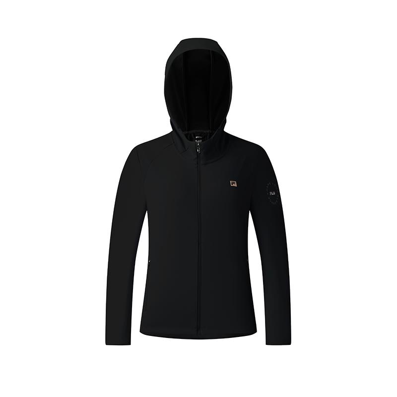 Fila Фитнес Мода Простой Повседневный Спорт Ежедневный Универсальный Удобный Однотонный Вязаный Худи Куртка Женские куртки A11W531503FBK