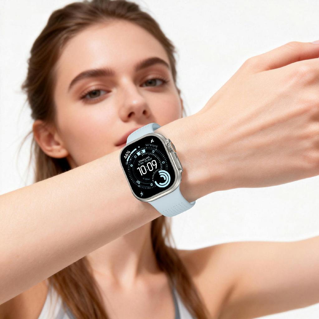 Luminous Fluorubber Strap for Apple Watch Ultra 3 2 1 49mm/Series 11 10 46mm/9 8 7 45mm/SE3 SE2 SE 6 5 4 44mm/3 2 1 42mm Dotted Night Glow Watch Band