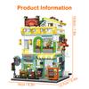 City Street View Modular Mall Supermarket Corner Convenience Store Retro Flower House MOC Architecture Building Blocks for Kids