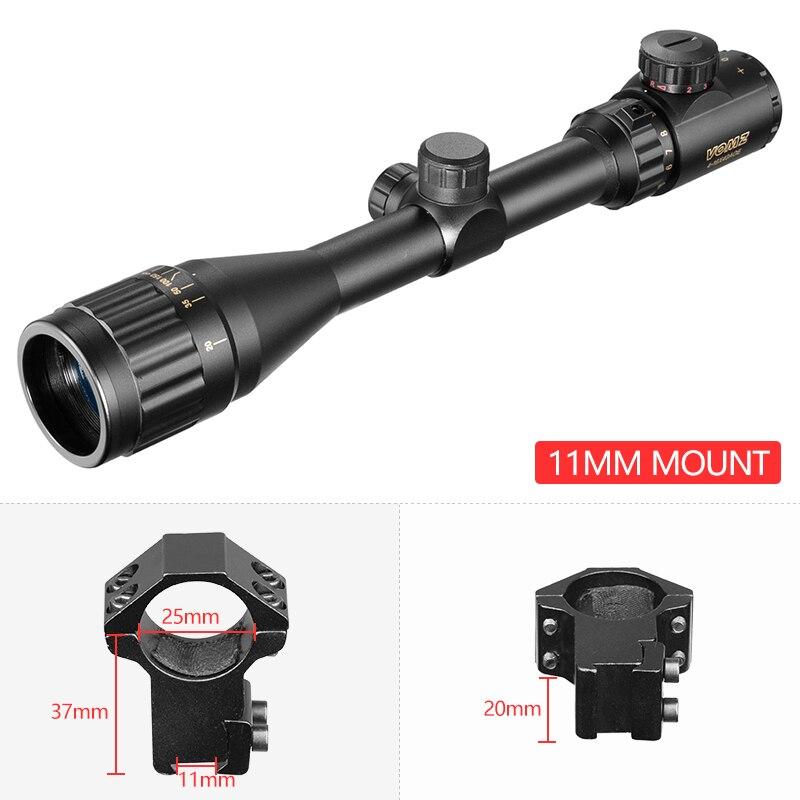 4-16X40 AOE Телескопическая линза для винтовки, оптика для франкотирадора, цветная дорадо, тактическая, Rojo, Verde