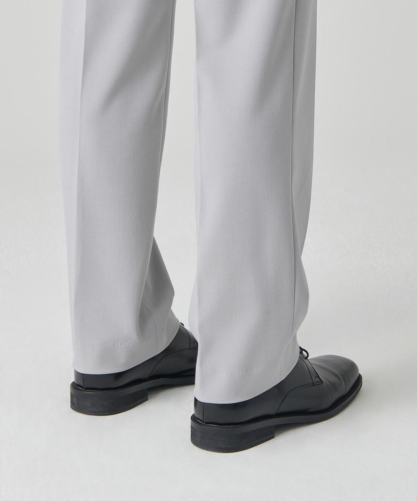 MUSINSA STANDARD Straight Hidden Banding Slacks [Light Gray]