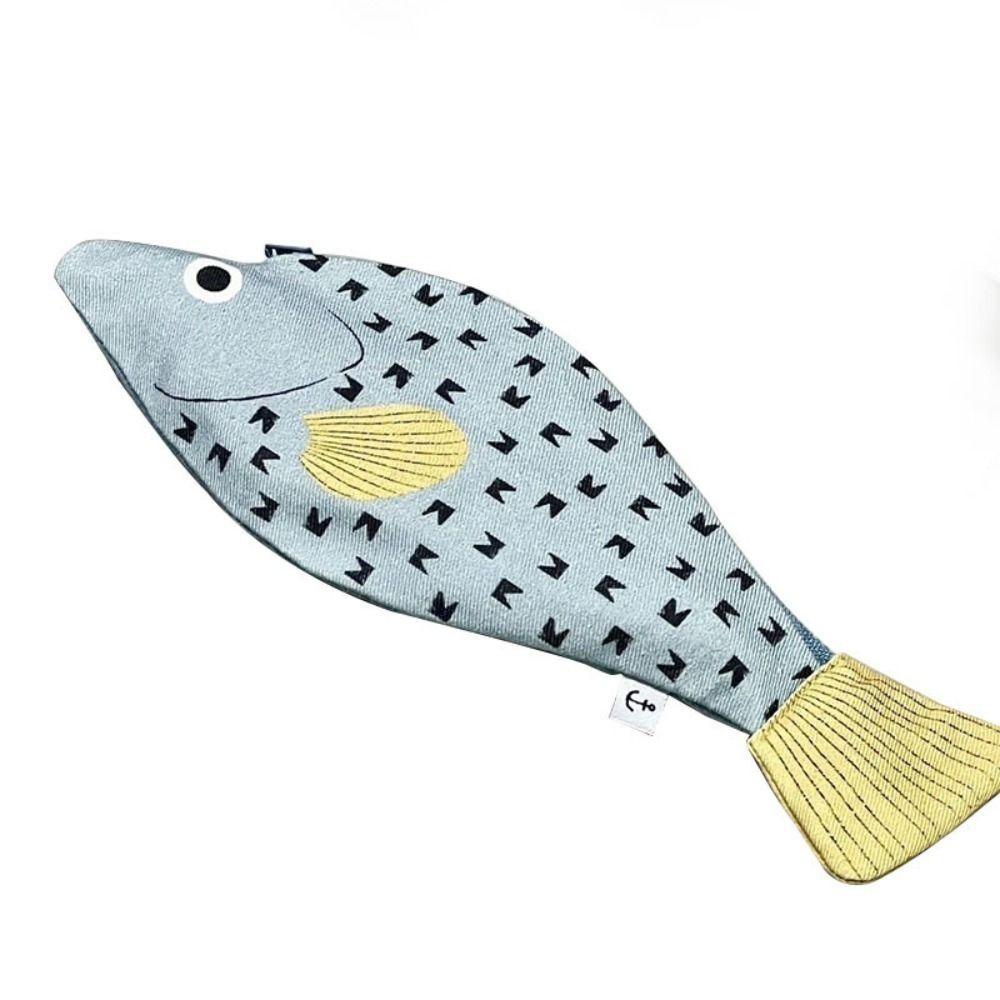 Grouper Shape Fish Pencil Bag Funny Stationery Storage Bag Versatile Pencil Case Birthday Gift