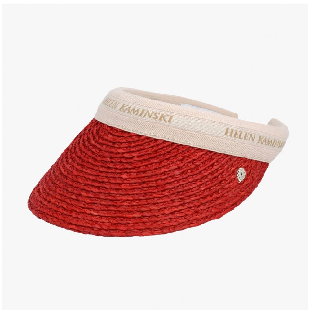 Хелен Камински Бьянка 8 Тропический Натуральный Логотип Козырек Солнечная Шляпа