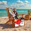 1Pc Creepy Christmas Creatures Beach Towel, Quick Dry, Multi-Use for Beach Pool Gym Yoga Home Travel, Christmas, Halloween, Xmas Gift S538