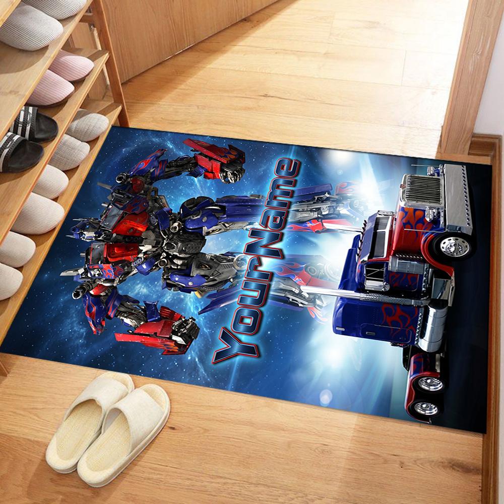 Peterbilt Heavy Trucks Customizable Name Carpet Design for Dining Room Bedrooms Hallway Game Room Anti-slip Rug Anime Office Decor Spiritual Gift