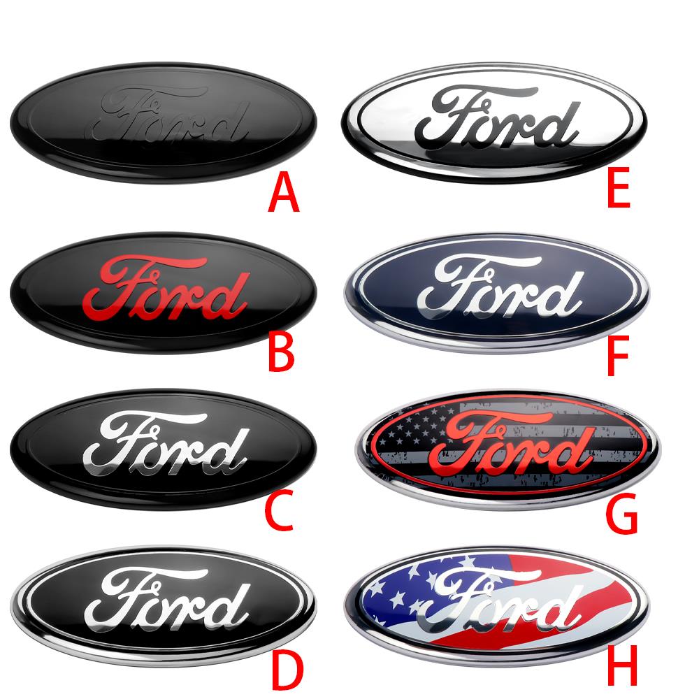 Car Emblem Front Hood Rear Trunk Sticker Decoration Badge Accessories For Ford Ranger Mustang Kuga Mondeo Fiesta Mk2 Mk3 ST-LineWT6