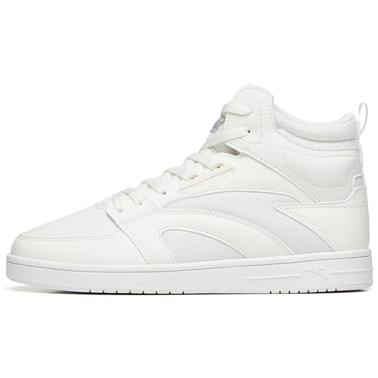 Anta Casual Slip Resistant Cushioning Abrasion Resistant High top Skateboard Shoes Women's White 122238067-1