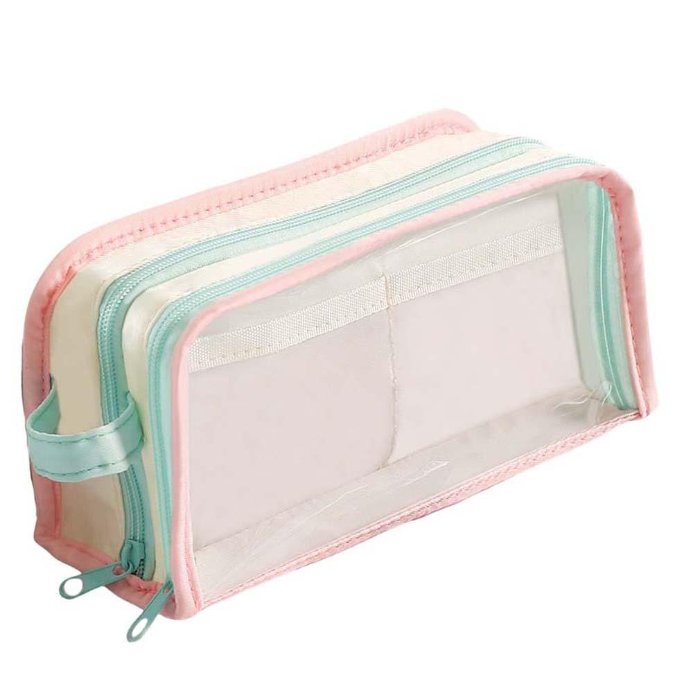 Transparent Display Korean PVC Stationery Bag Desktop Storage Ins Pencil Pouch Children Kids