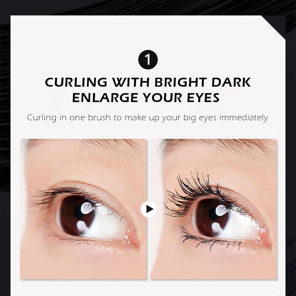 Волокнистые ресницы, тушь для ресниц, водостойкий макияж, толстые, гладкие, завитые, удлиненные, наращивание ресниц, темные ресницы, косметика