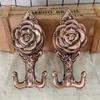 1Pair (With Screws) European Style Curtain Hooks Home Decorations Vintage Walls Hanging Living Room Bedroom Clothing