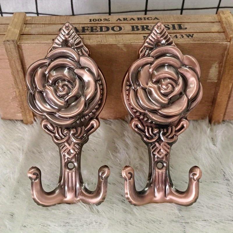 1Pair (С винтами) Европейский стиль крючки для штор украшения дома винтажные настенные подвесные для гостиной спальни одежда