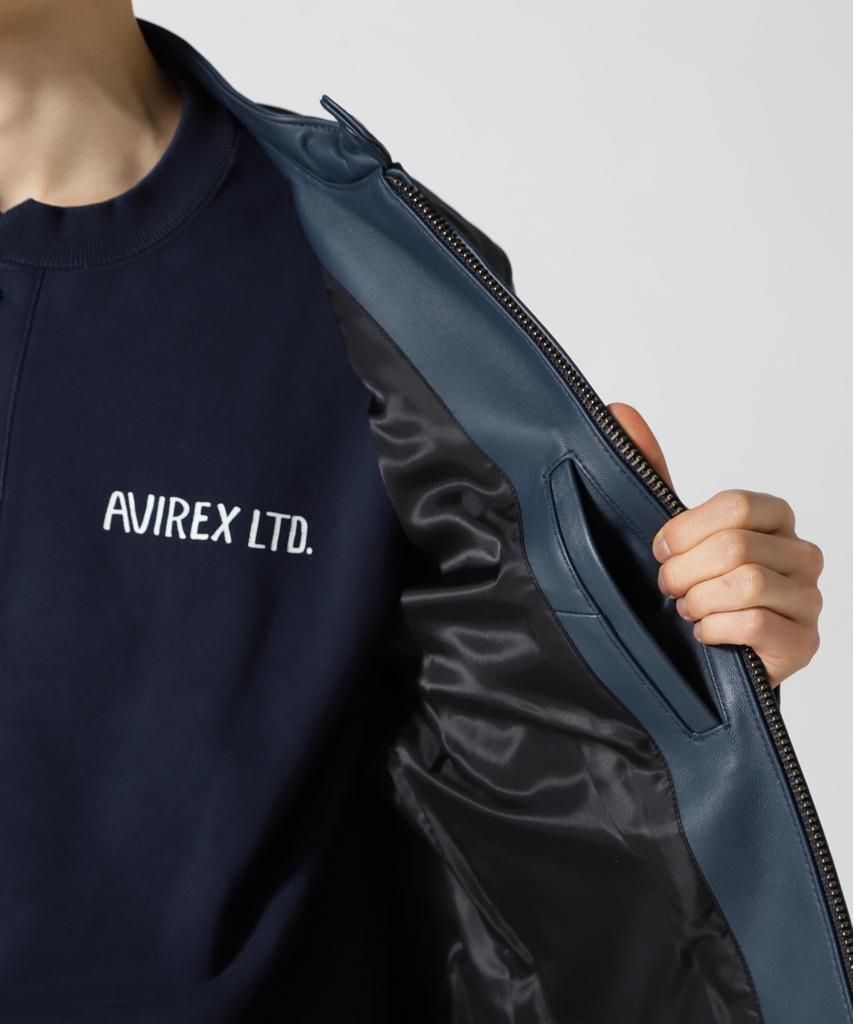 AVIREX SHEEP SINGLE RIDERS Sheep Single Riders Size (WEB&DEPOT Exclusive) Men's Jacket, M, 120, Navy, 783-4950023