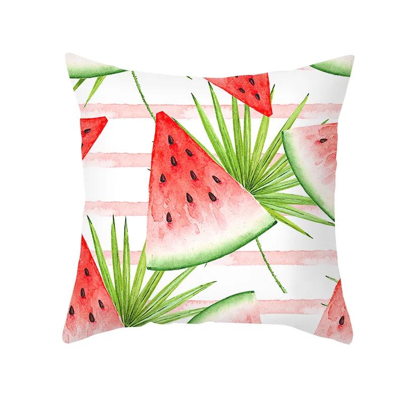 Summer Colourful Fruit Print Pillowcase Sofa Decorative Cushion Covers Plant Ststyle Pillowcases Decor Cushion Cover For Bedside