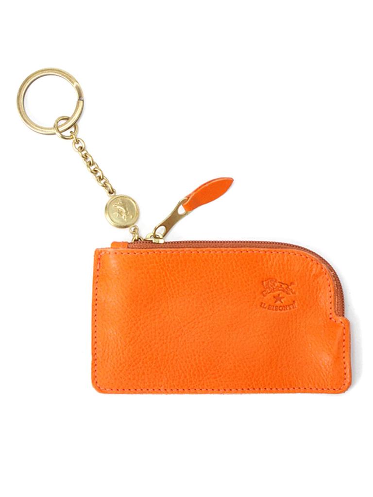 Coin Case Coin Purse Leather Genuine Leather Cowhide Unisex Orange [IL BISONTE] Women's Men's