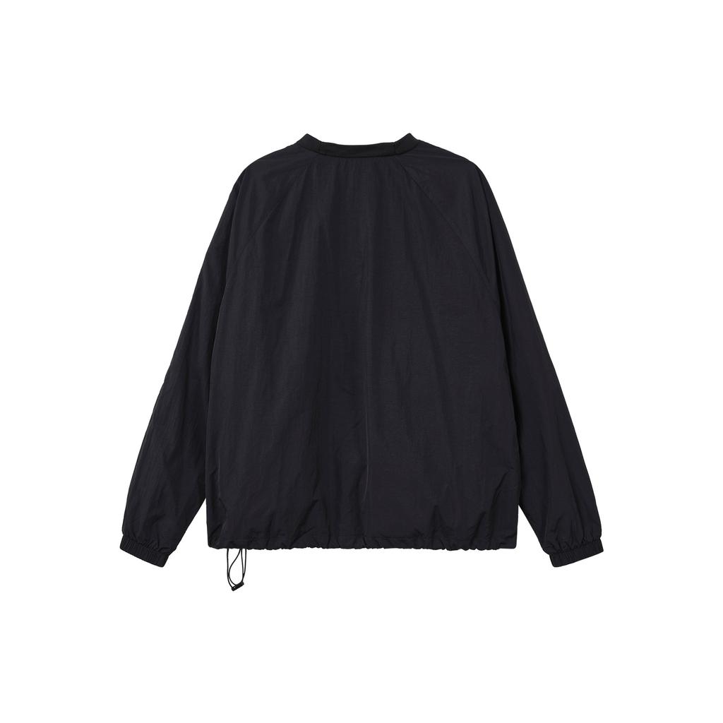 Nike Спортивная одежда Тканая куртка Big Swoosh (Азия) Черная/белая мужская уличная одежда DX0661-010