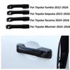 Для Toyota Tundra Sequoia Tacoma 4Runner Глянцевый Черный Углеродное Волокно Хром Накладка на Ручку Двери Автомобиля Стайлинг Автоаксессуары