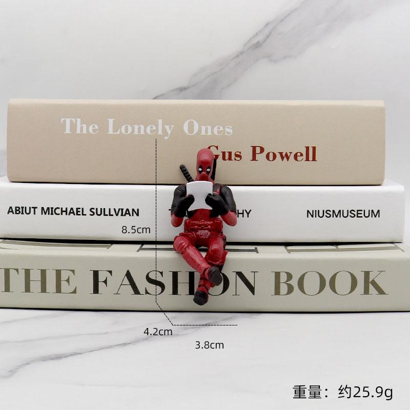 6 настольных украшений, автомобиль Дэдпул, домашний офис, Marvel, 8 см, X-MAN, забавная милая фигурка, модель игрушки