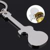 Portable Zinc Beer Bottle Alloy Guitar Shaped Key Opener Bar Chain Ring