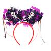 Halloween Headband Pumpkin Spider Tassel Women Headpiece Spooky Skeleton Ribbon Headwear Cosplay Accessory Party Supplies